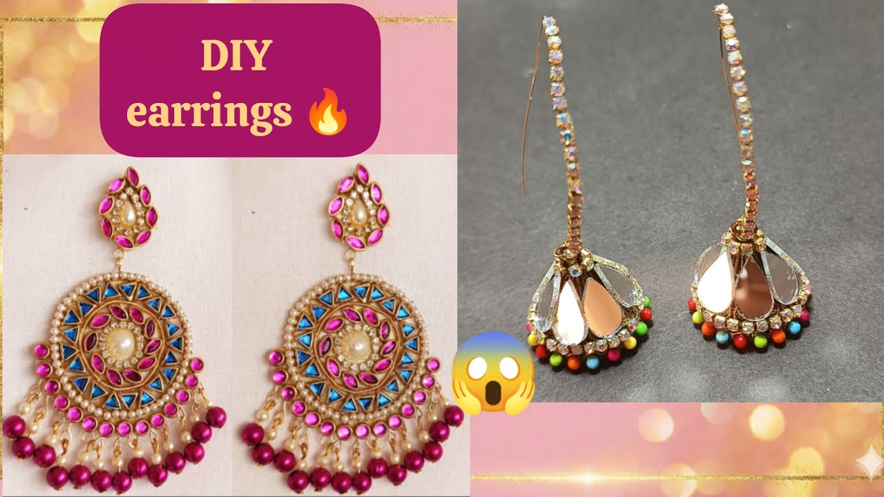 DIY home made earrings for beginners| old earrings renovation #diy #trending #handmade 