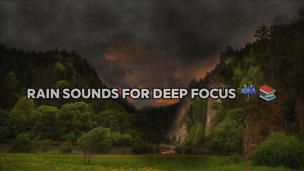 Rain Sounds for Sleeping 🌧️ | 1 Hour Deep Sleep White Noise | Relaxing Rain Ambience