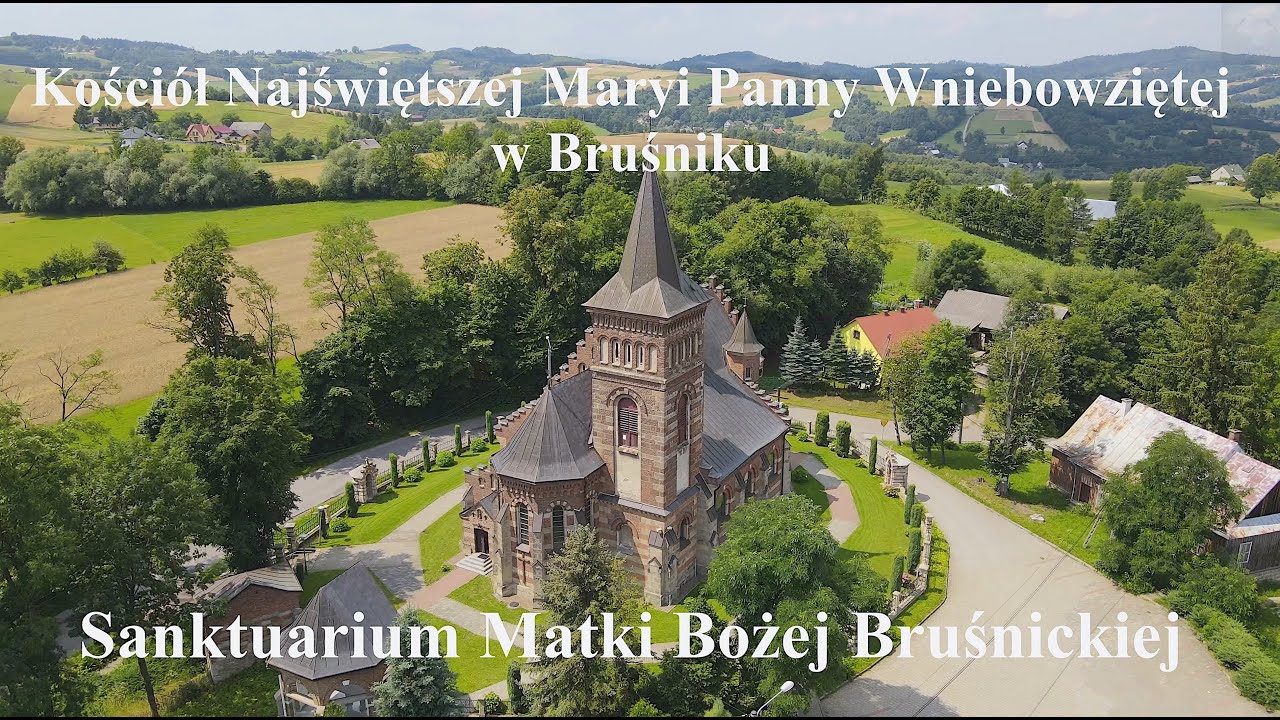 Kościół NMP Wniebowziętej w Bruśniku - Sanktuarium MB Bruśnickiej #72 DJI Mavic Air 2 - 4K