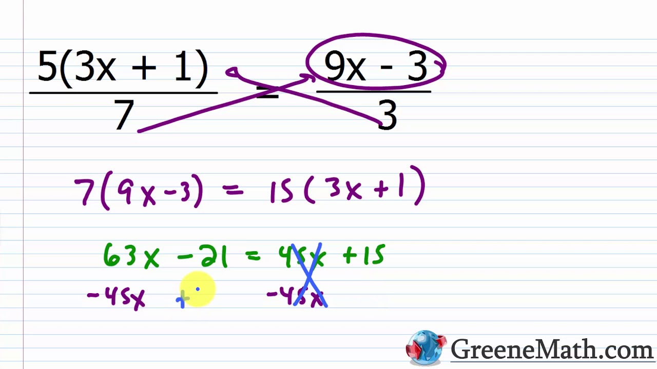 Solving Proportion Equations