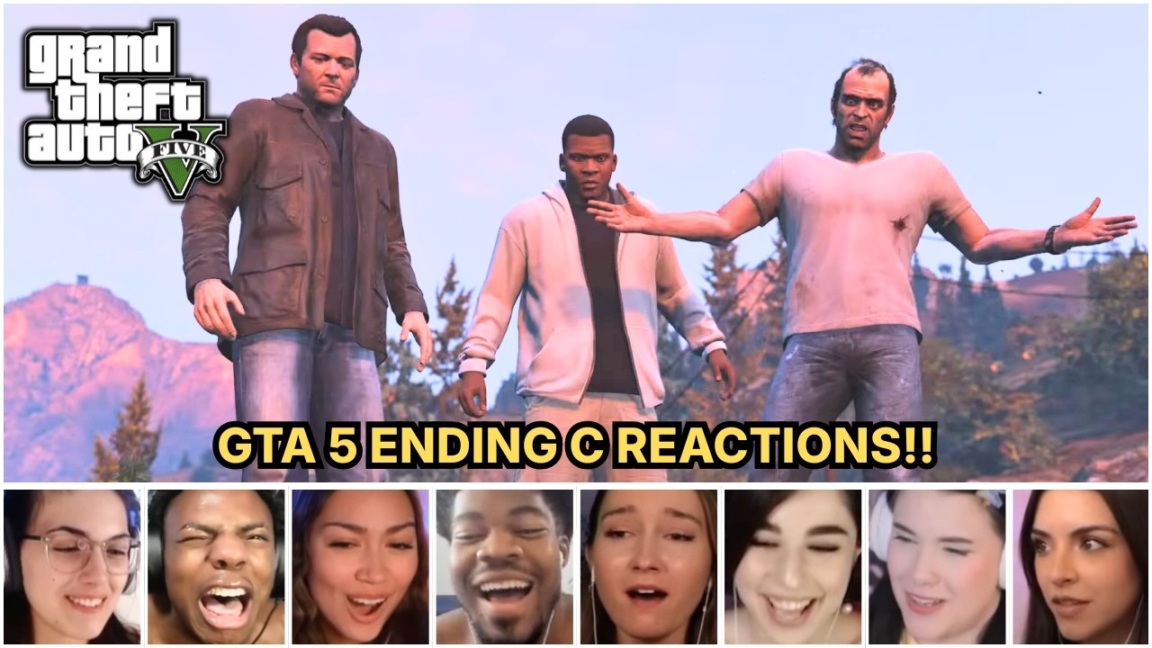 Gamers React To GTA 5 Ending C | GTA 5 Gameplay Reaction Mashup