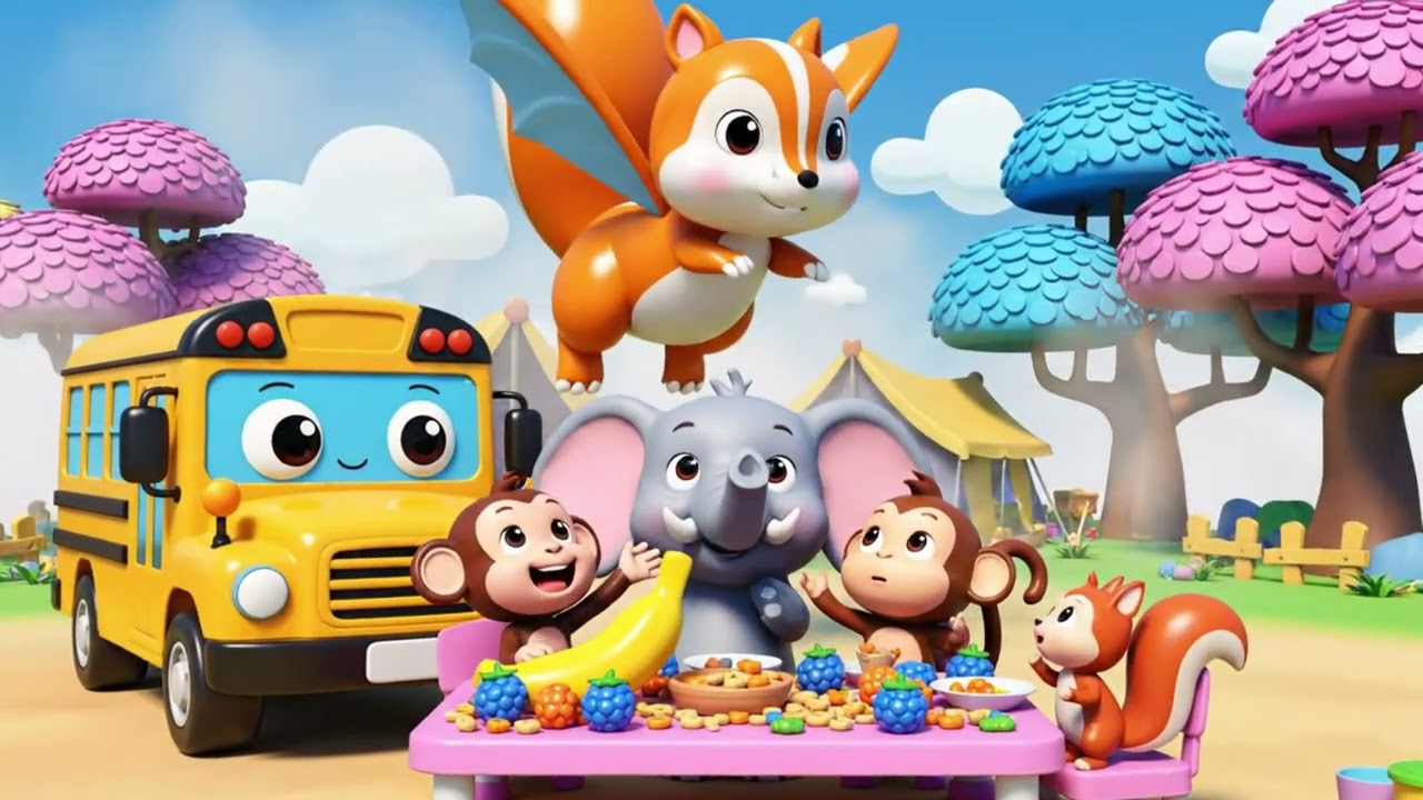 Wheels Go Round in the Jungle Forest 🌳 | Baby Songs