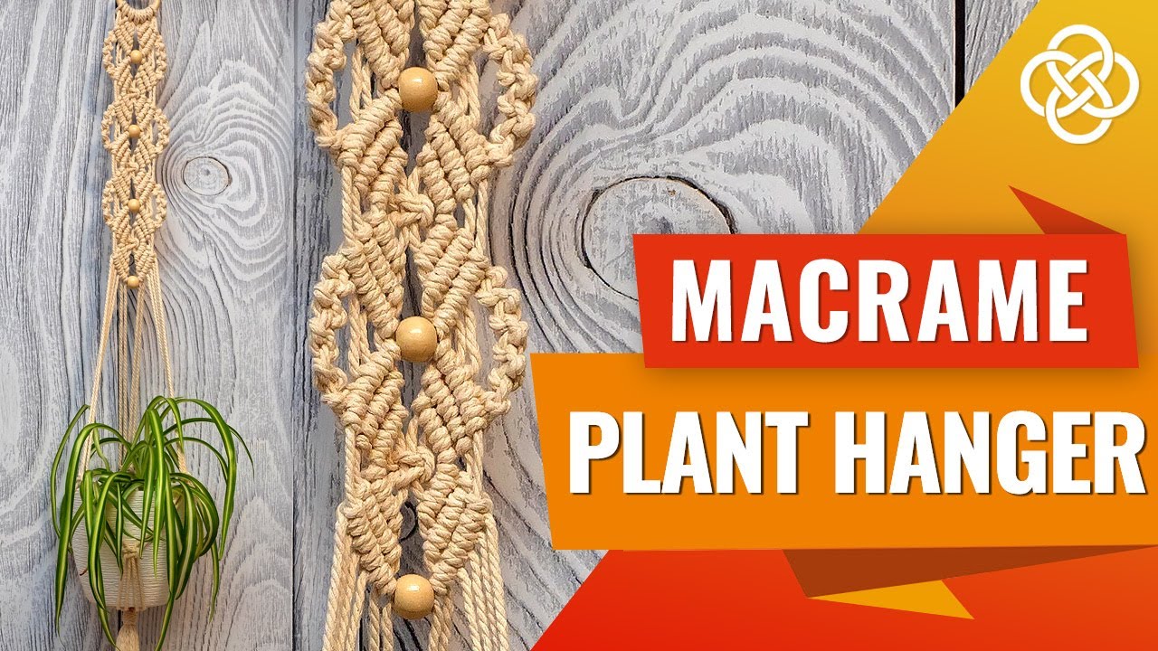 Макраме кашпо с бусинами | DIY  | Урок макраме