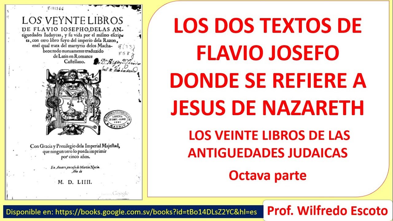 QUE DICE JOSEFO DE JESUS DE NAZARET