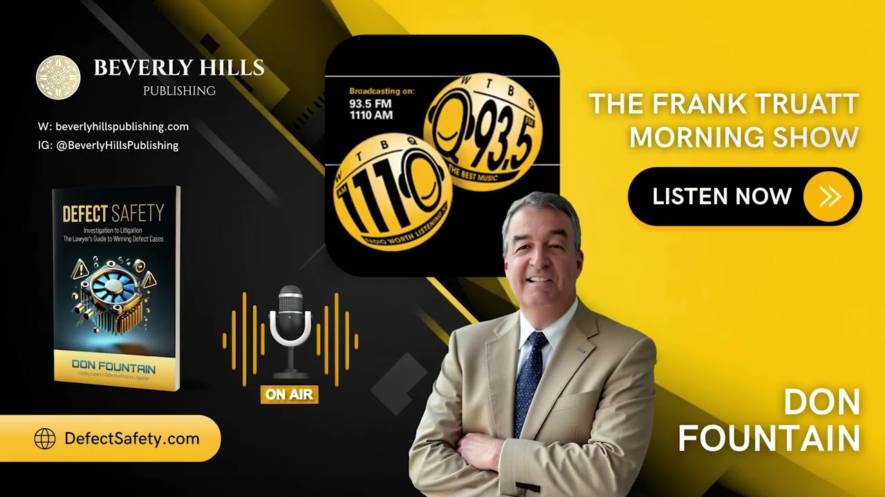 Defective Products Expert Don Fountain featured on the Frank Truatt Morning Show