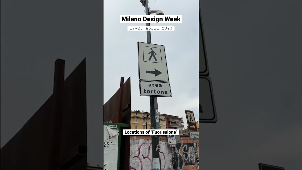 Milano Design Week 2023 - Via Tortona - Locations of Fuorisalone #shorts