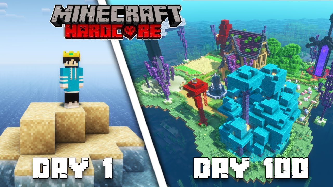 I Survived 100 Days on Deserted Island in Minecraft!