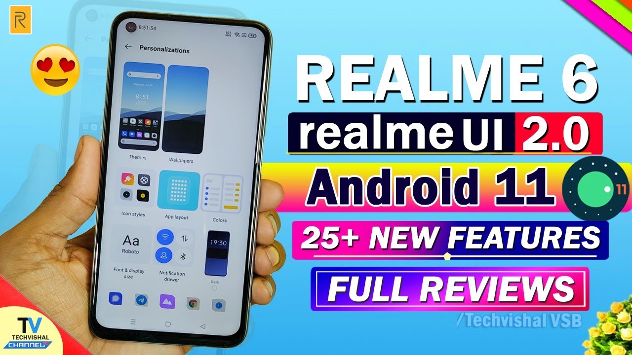 Realme 6 New realme Ui 2.0 Android 11 Update Full Review | 25+ New Features | Realme 6 New update