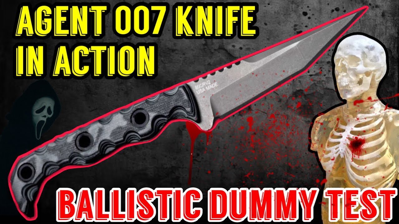 Agent 007 Knife Ballistic Dummy Test T.Kell Knives – Ultimate Self-Defense Tanto Blade