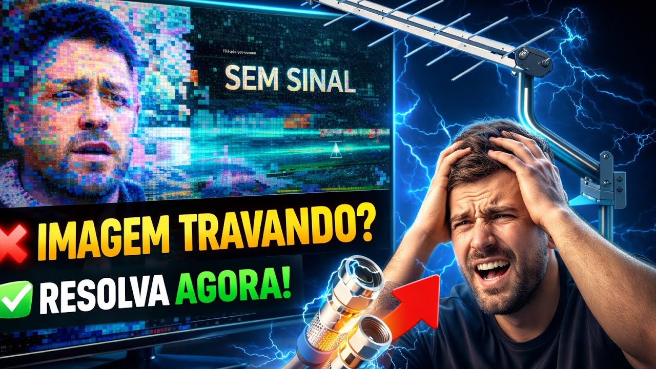 ANTENA DIGITAL IMAGEM CONGELANDO OU SEM SINAL , SOLU&Ccedil;&Atilde;O.
