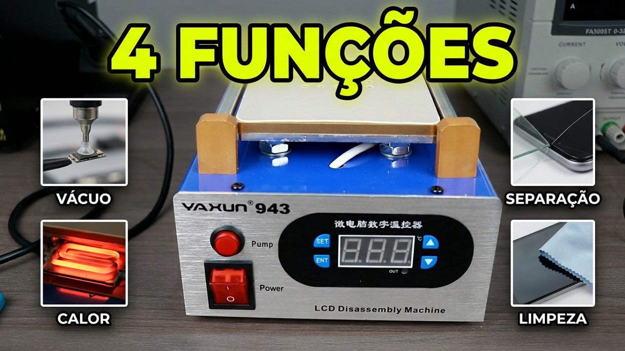 4 FUNÇÕES DA MAQUINA SEPARADORA DE LCD