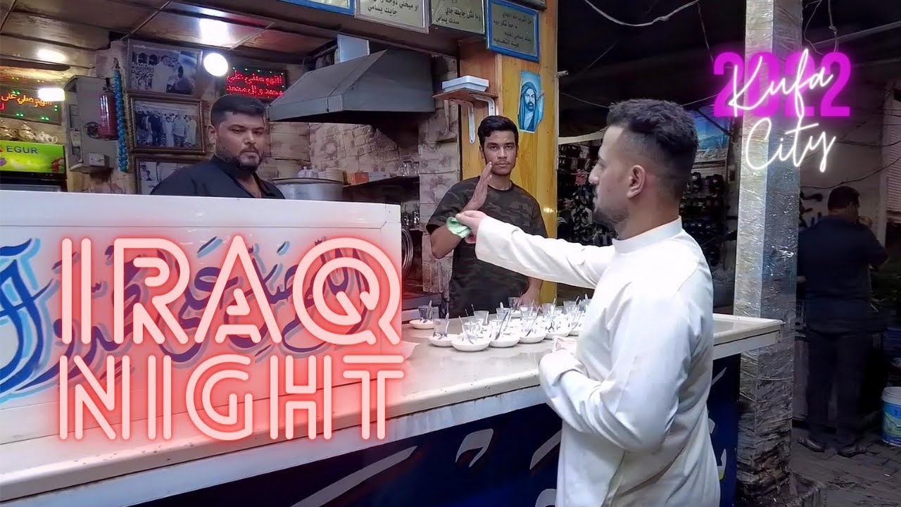 Iraq Night Walking Tour Kufa Streets [60 FPS]