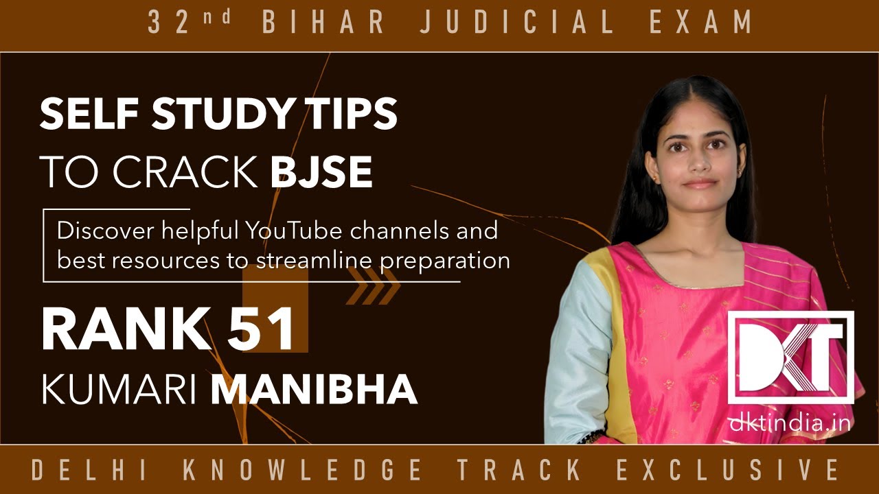 Bihar Judicial Exam | How To Crack BJSE with Self Study | By Kumari Manibha, Rank 51, 32nd BJSE