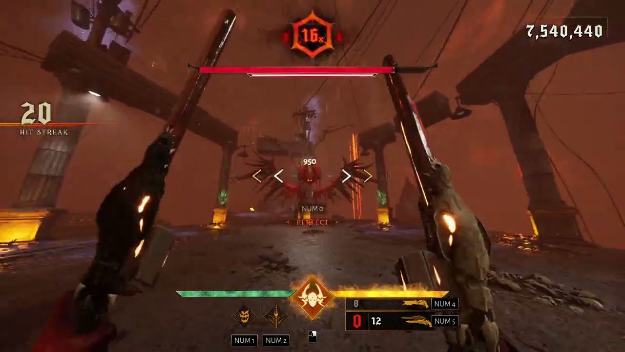 Metal Hellsinger Demo Inhuman no hit run -  25 650 880 Score