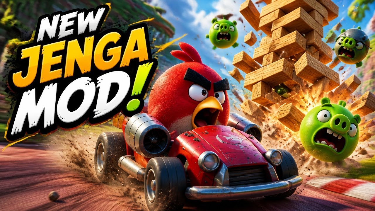 This NEW Angry Birds Go! JENGA mod is INSANE!?
