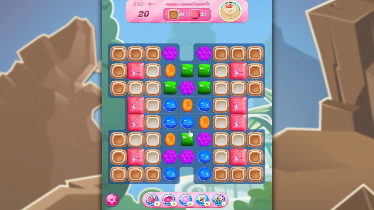 Candy Crush Saga LEVEL 822 NO BOOSTERS&nbsp;(new version)🐟☑️