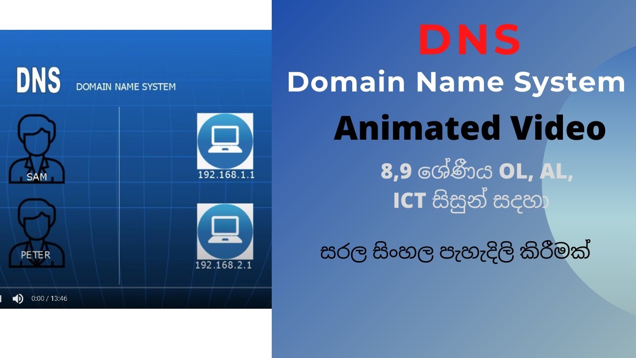 DNS(Domain Name System) Animated Tutorial -Sinhala