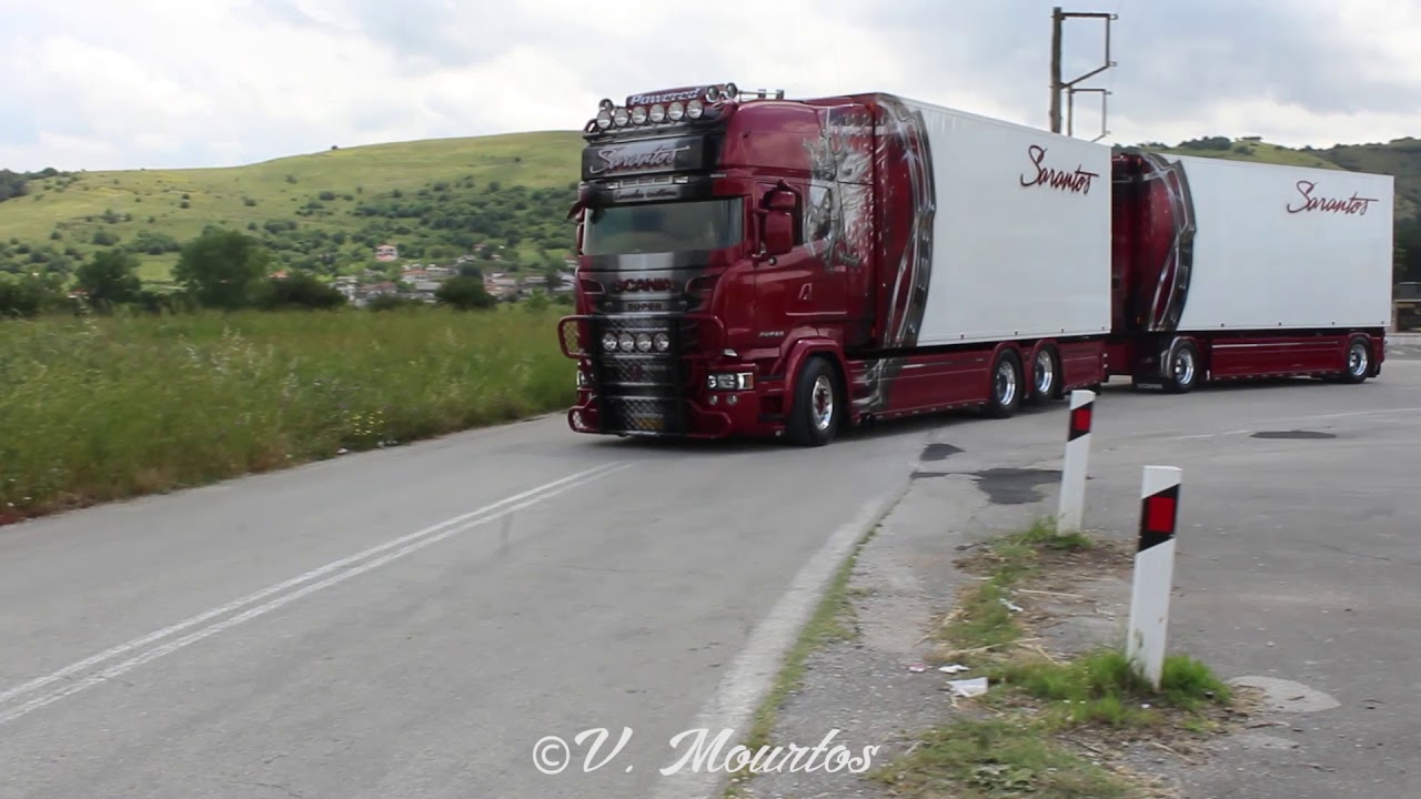 Scania HuricaneR & R999 Sarantos @King Club Hellas 2019 - V8 Loud Pipes & Smoke