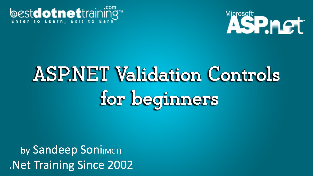 Учебное пособие по ASP.Net — элементы управления валидацией в ASP.Net 4.5 — MS.NET
