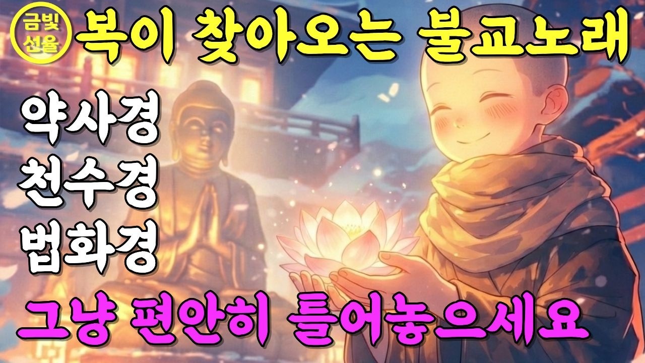 이 노래를 듣고나니 운이 좋아졌어요✨복을 부르는 불교노래🕯️노래로 듣는 약사경 법화경 천수경 🙏 #소원성취 #찬불가 #부처님노래 #금전운 #불교음악
