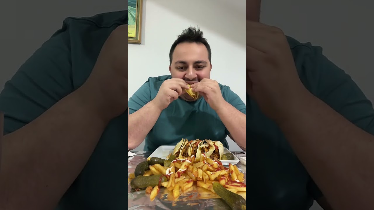 10 ADET TAVUK DÖNER TACO MUKBANG ASMR