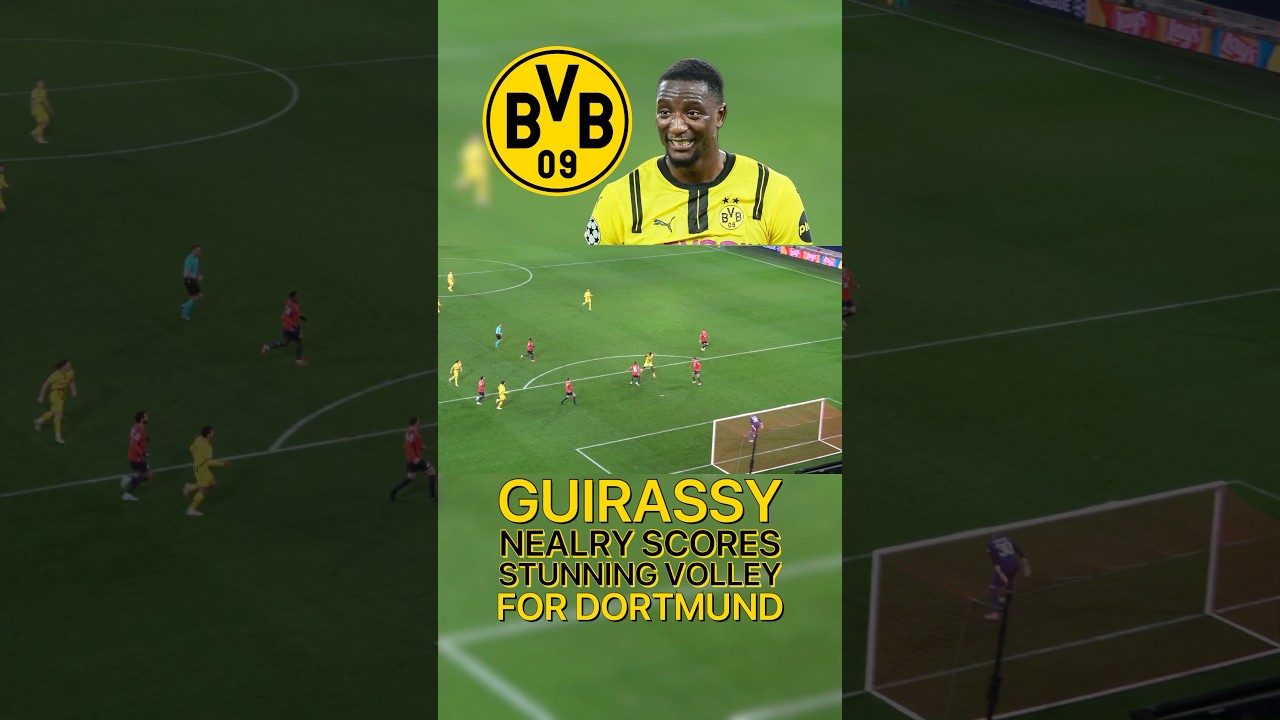 Serhou Guirassy nearly scores stunning volley for borussia dortmund!