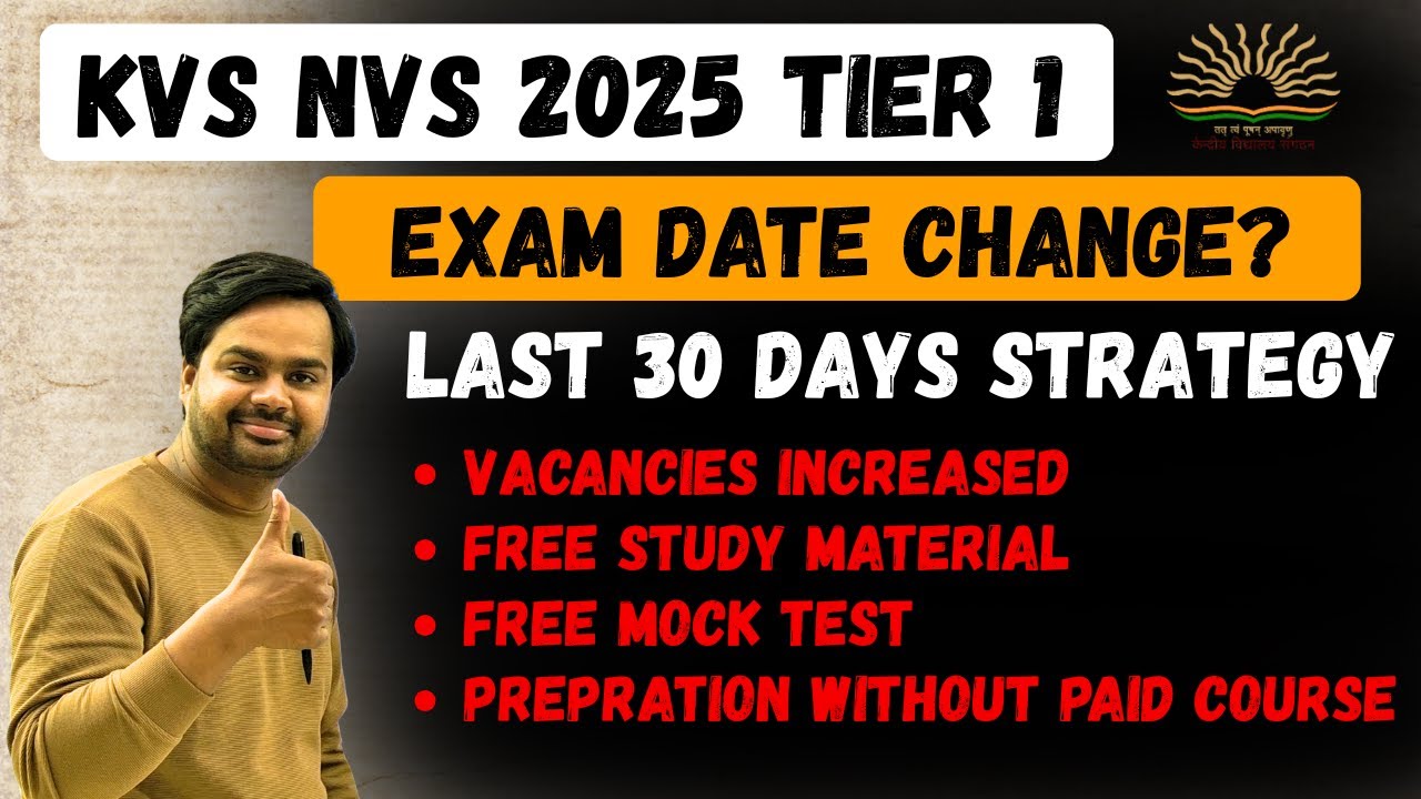 Best Strategy for KVS NVS 2025 tier 1 | Last 30 Days Strategy of KVS NVS tier 1 by MasterSetu