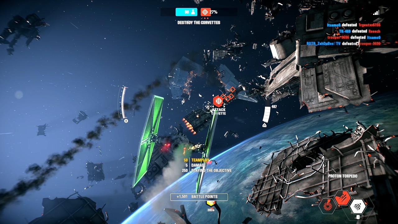 Starfighter Assault Gameplay - Endor (Empire) Star Wars Battlefront II