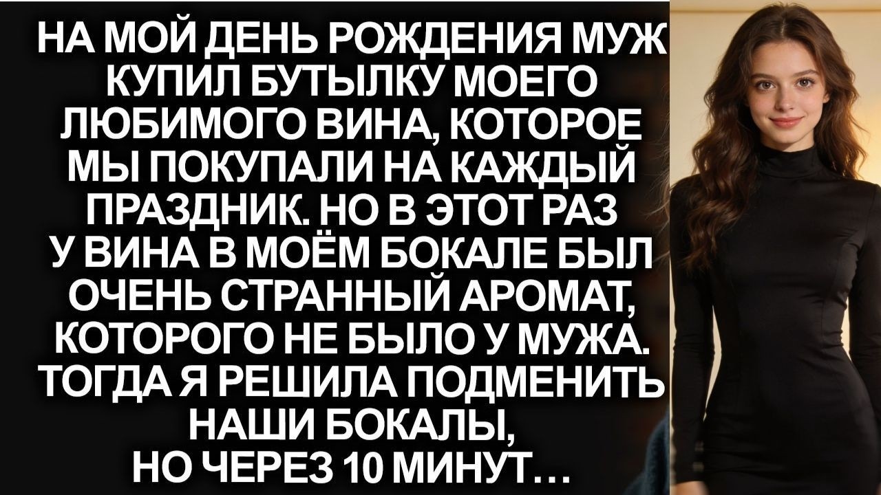На мой День рождения муж налил моё любимое вино, у которого был странный аромат, но подменив бокалы…