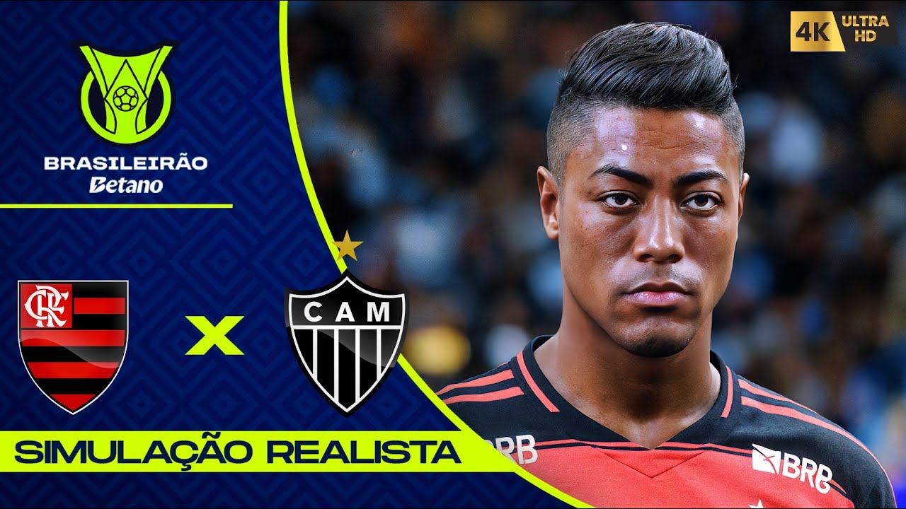 FLAMENGO X ATLETICO MINEIRO | BRASILEIRÃO 2025 | 16 RODADA | PES 2021 4K60FPS SIMULAÇÃO.
