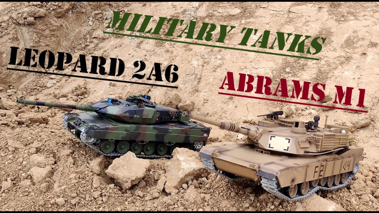 🔥Leopard 2 A6 / M1A2 Abrams - testing tanks together off-road [RC tanks]