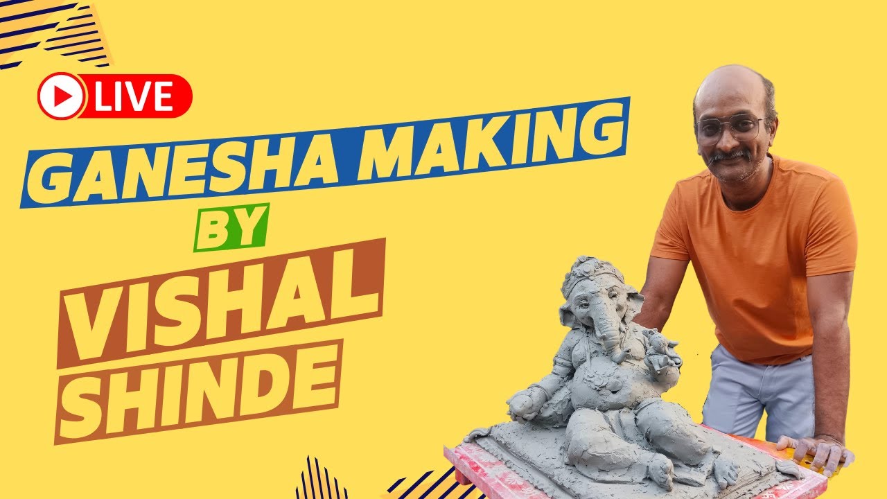 Live Ganesha Making by Sculptor Vishal Suryakant Shinde at Chhatrapati Shivaji Maharaj Art Festival