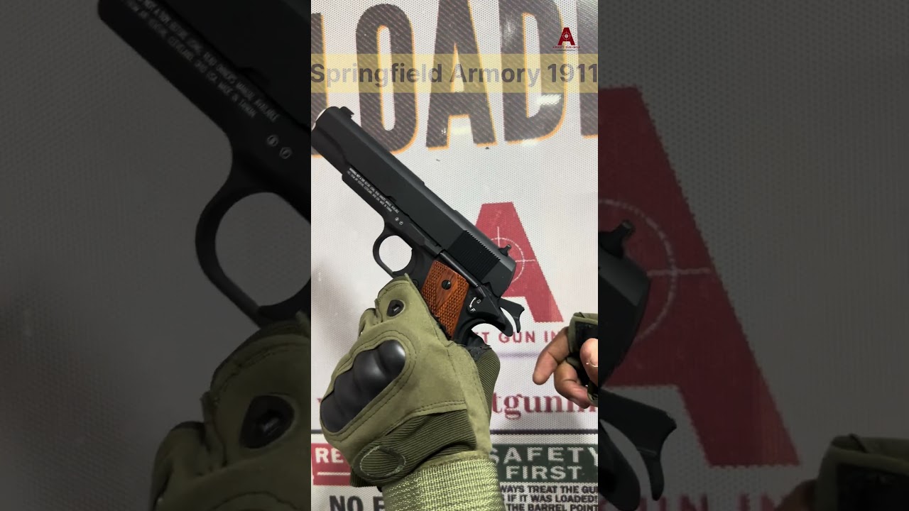 Springfield Armory 1911 Mil-Spec Co2 BB Air Pistol By Airoft Gun India.#shorts #youtubeshorts #like
