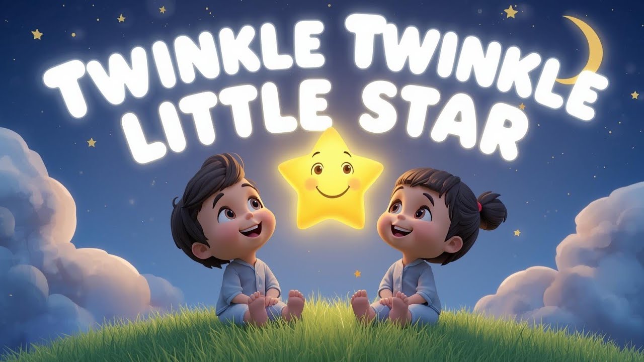 🌙 Twinkle Twinkle Little Star | Calm Night Rhyme for Kids | Bedtime Song