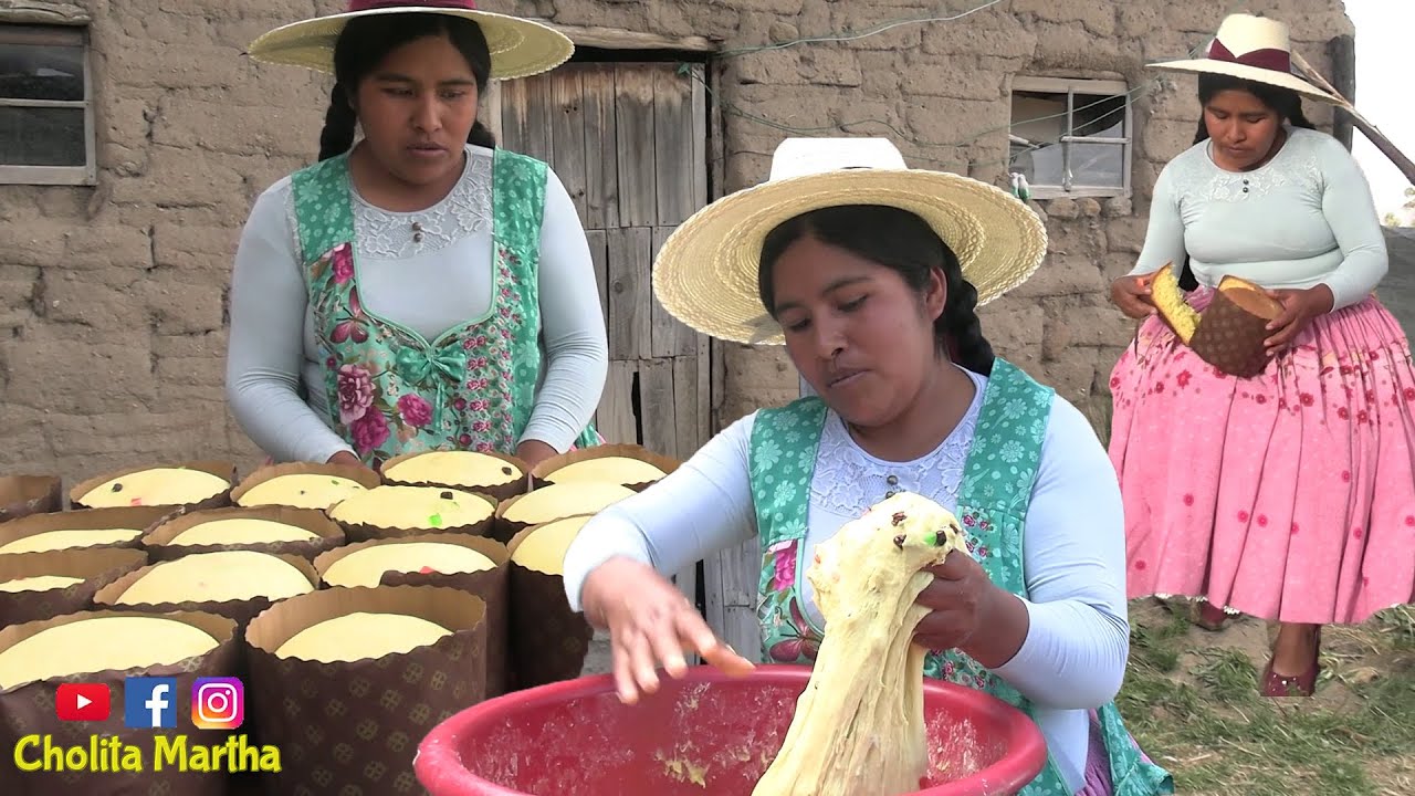 PANETON CASERO EN EL CAMPO CON FRUTAS CONFITADAS(FELIZ NAVIDAD)-CHOLITA MARTHA