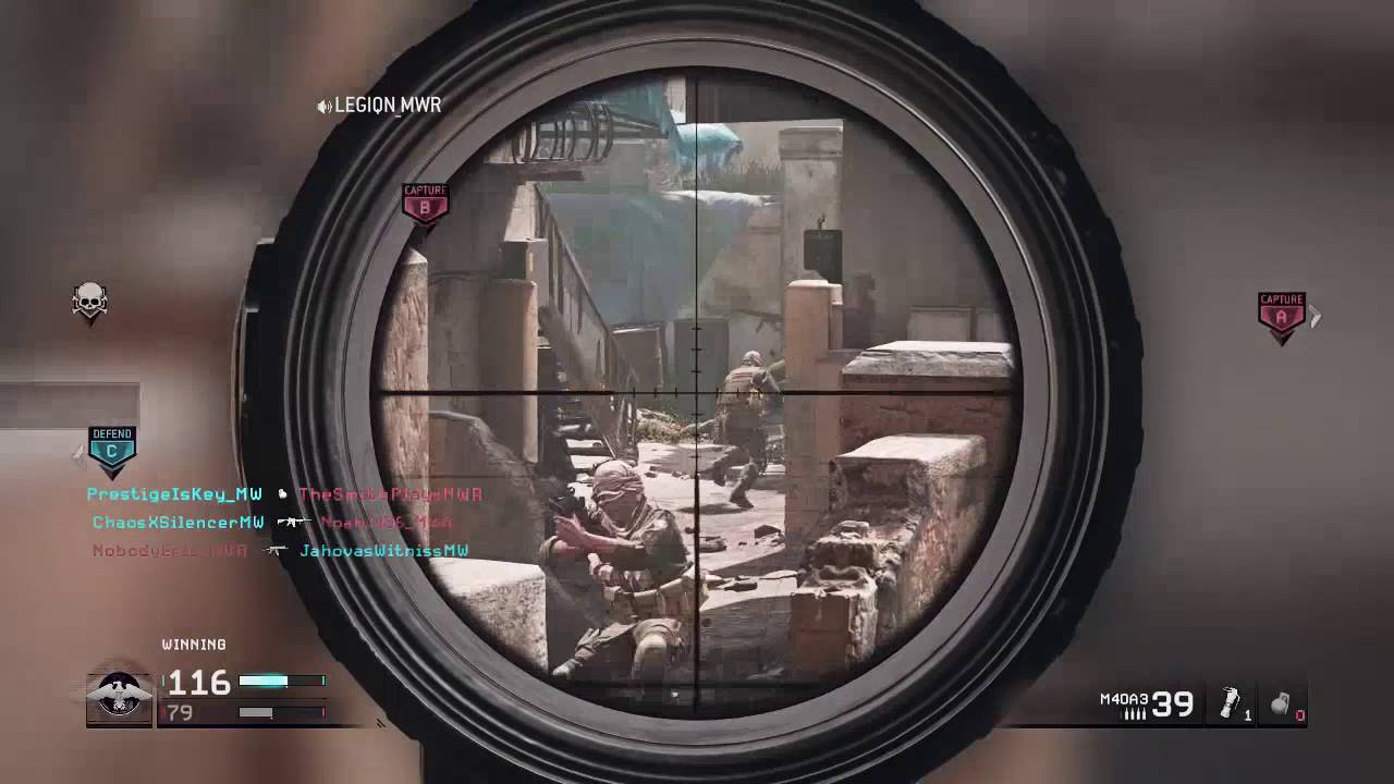 COD MWR - CROSS FIRE SNIPING! Multiplayer Gameplay