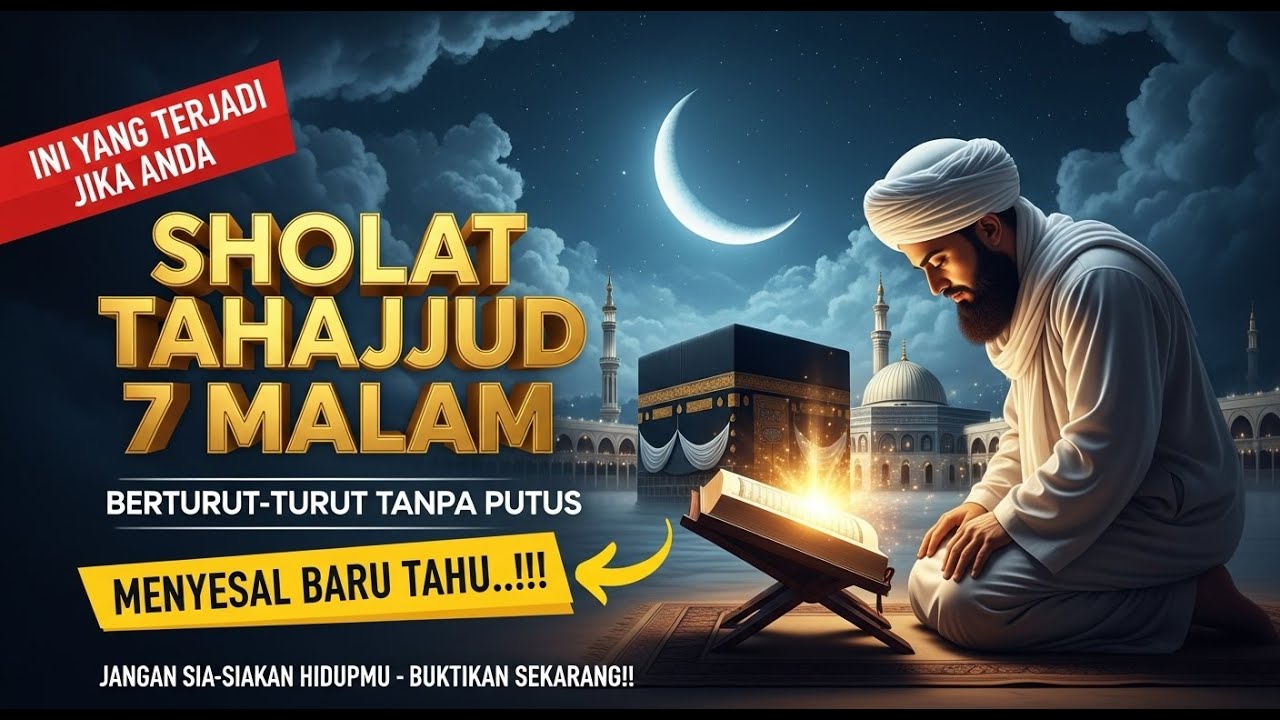 MENYESAL BARU TAHU, Keajaiban Tahajud 7 Malam Berturut - Turut | Yang Rutin Tahajud Anda Beruntung