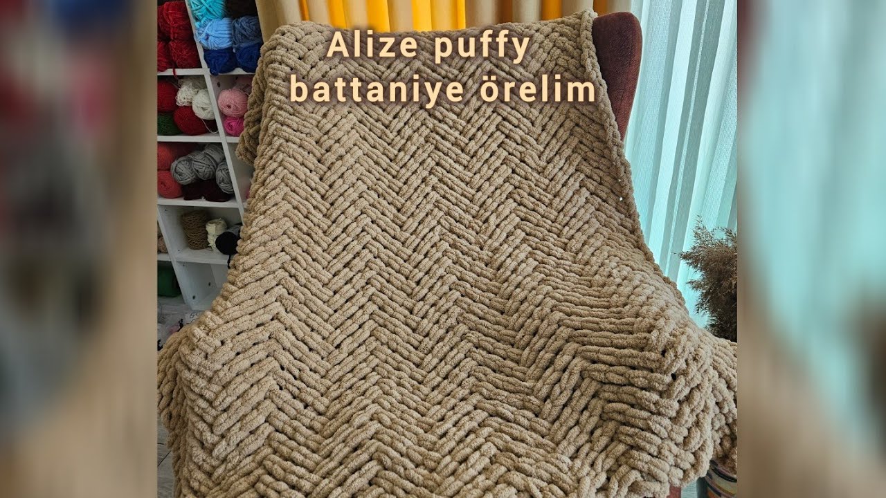 Kolay alize puffy battaniye yapımı | detaylı anlatım bebek battaniyesi 