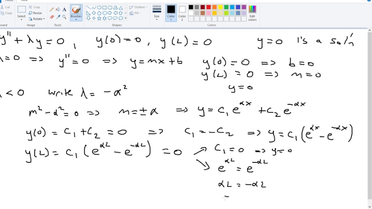 BVP Eigenvalues and Eigenfunctions