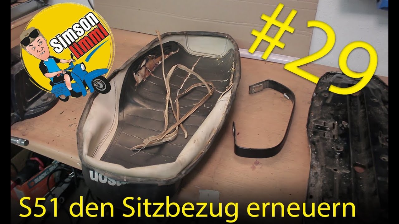 Simson S51 Neuaufbau Teil 29 - den Sitzbezug erneuern
