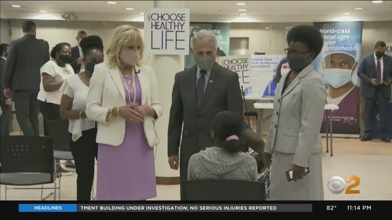 First Lady Jill Biden, Dr. Anthony Fauci Visit Famed Harlem Church