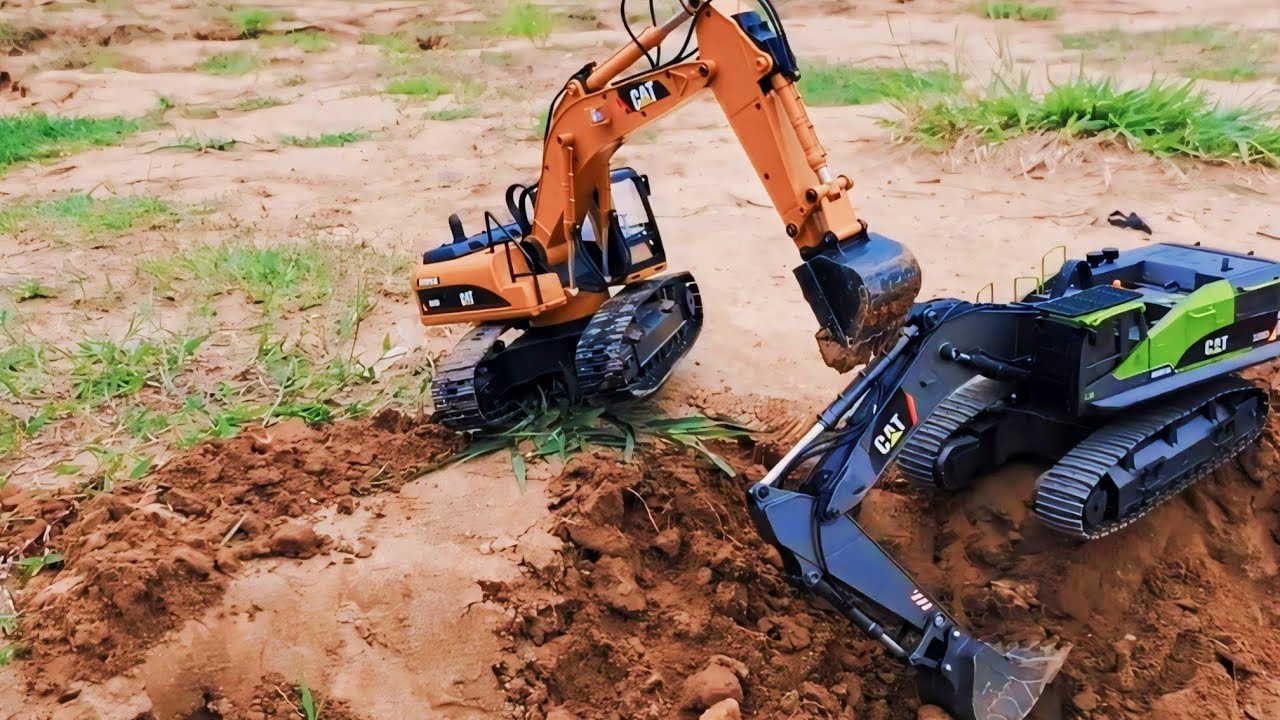 rc excavators doing working in site|RC TRUCK ZONE