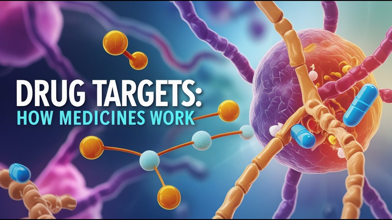 How drugs work:  Receptors, Ion Channels, Enzymes and Carrier Molecules.