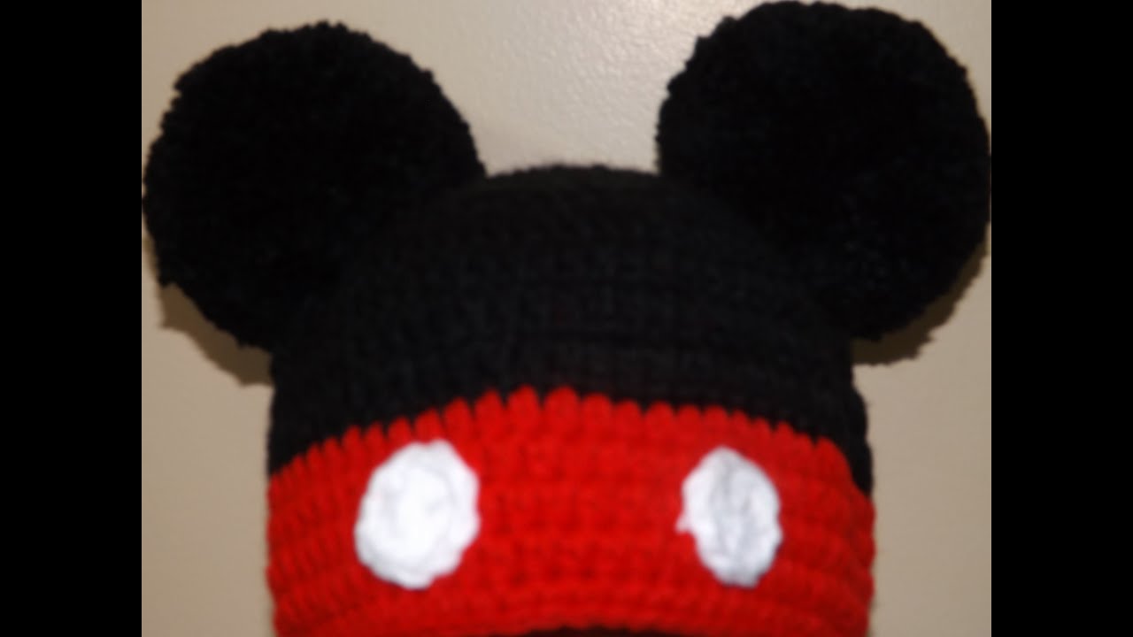 Crochet Mikey Mouse Hat