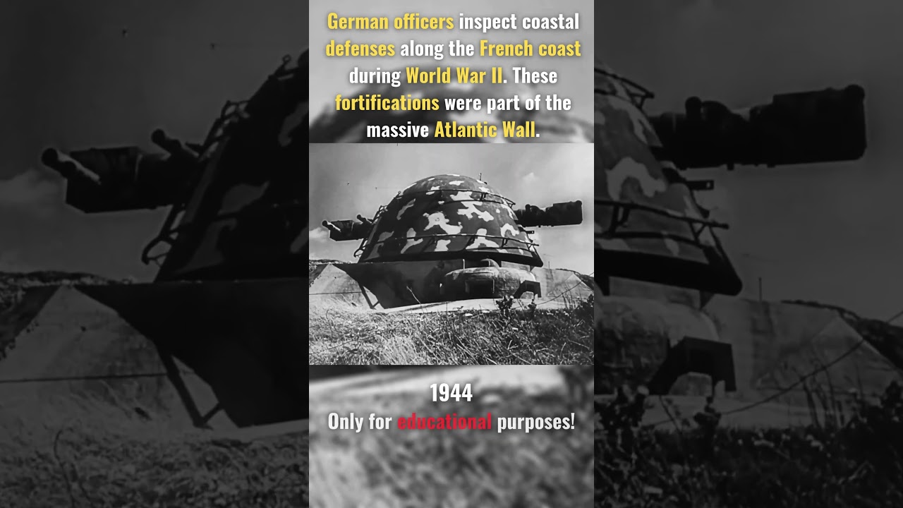 German Officers Inspect Atlantic Wall Defenses  #ww2 #history #france #germany #atlantic