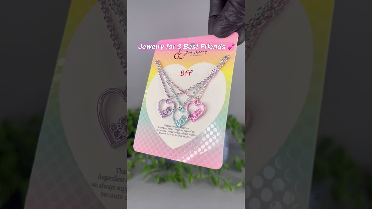 Cute BFF jewelry ideas for 3 besties 👯 #bff #gift #friendsforever #bestie #bestfriend #cute #shorts