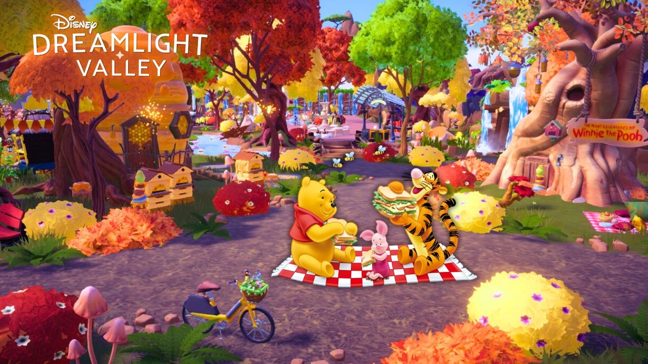 NEW Winnie the Pooh Design & Outdoor Mall! ☀️ Sunlit Plateau Tour | Disney Dreamlight Valley