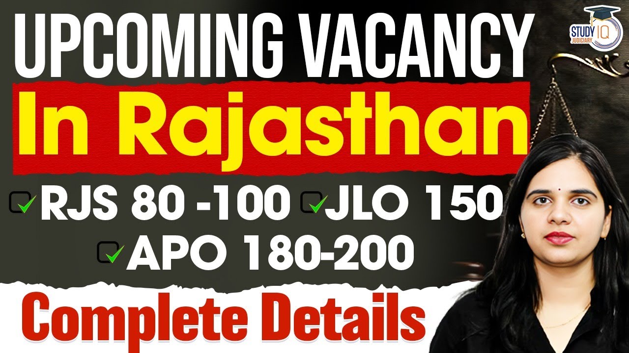 Upcoming law vacancy in Rajasthan in 2026 | RJS | JLO | APO  complete details