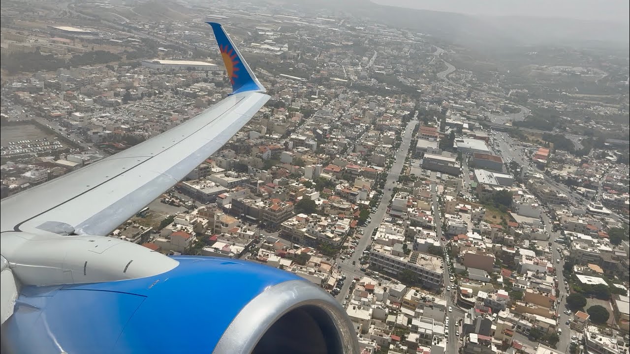 Jet2 holidays Boeing 737-800 incredible Turn and Burn style takeoff from Heraklion!  | G-JZHT