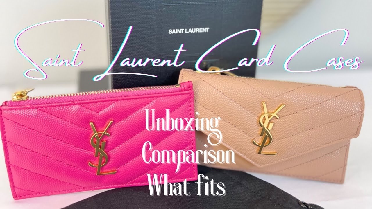 YSL Fragments Card Case and Flap Card Case/Unboxing/Comparisons/What fits